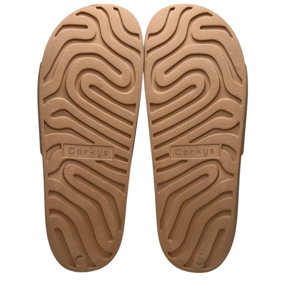 Corky's Womens Slides Platform Sandals Shoes Tan Brown Casual‎ Comfort Size 9 - Picture 6 of 7